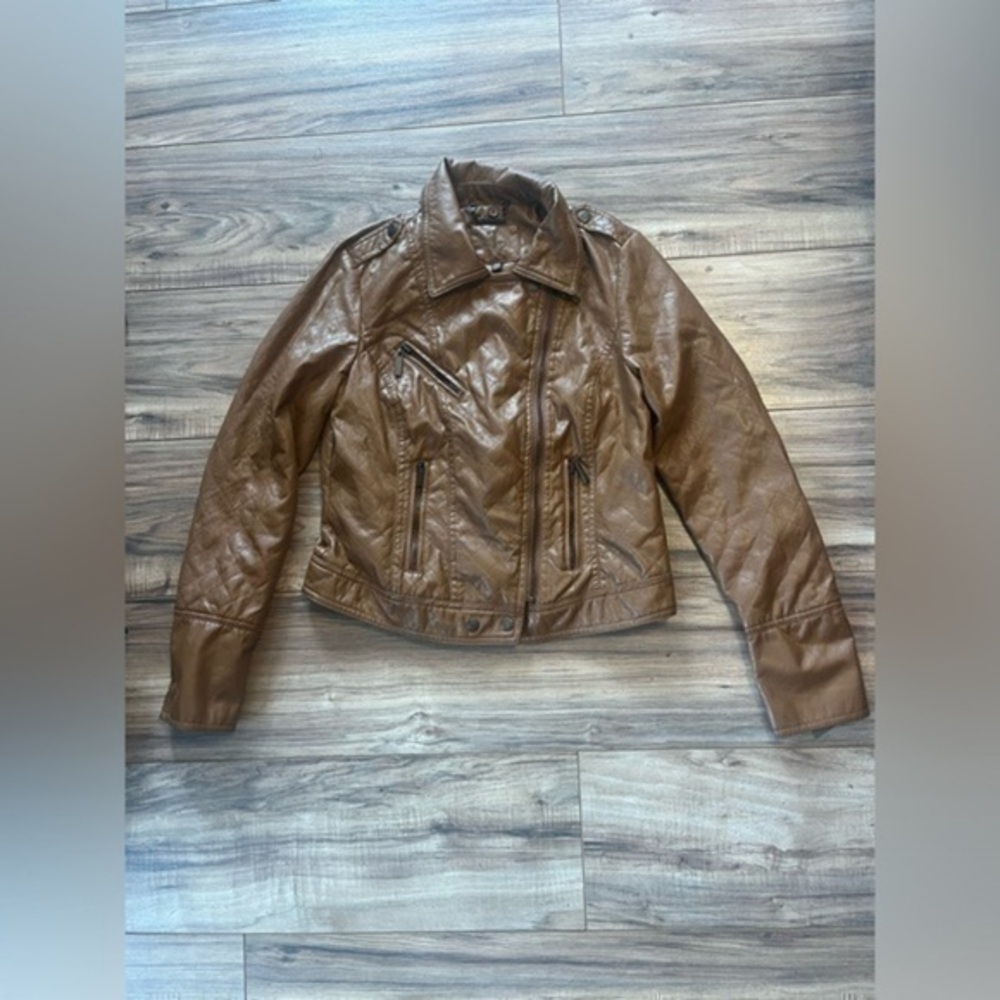 Faux Leather Jacket Sz M